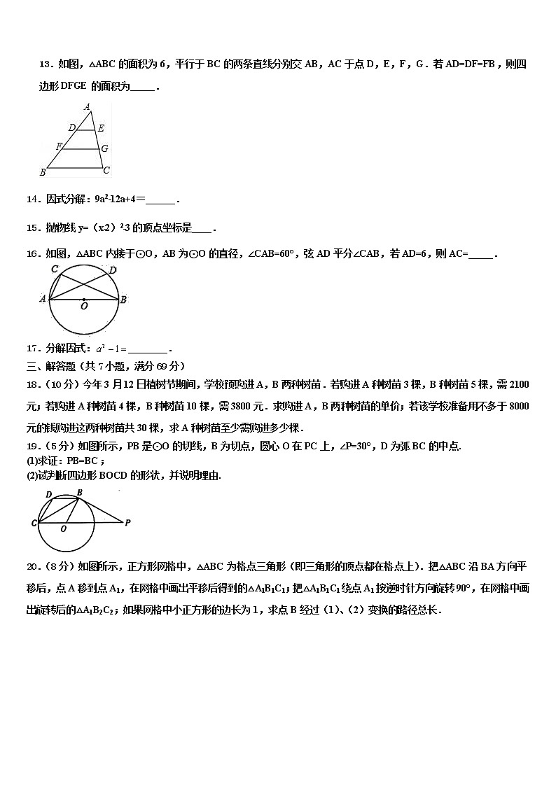 江苏沭阳如东实验学校2022年初中数学毕业考试模拟冲刺卷含解析第3页