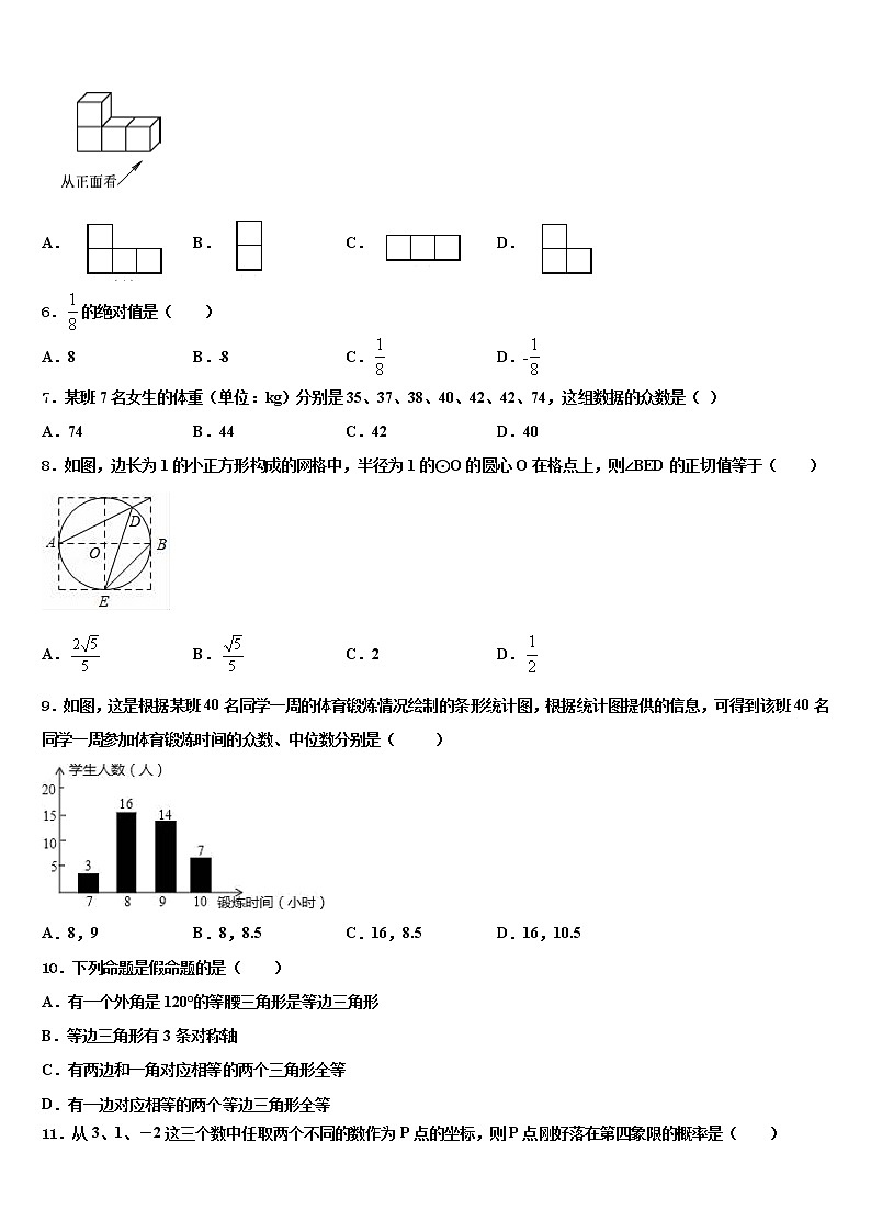 江西省鄱阳县第二中学2021-2022学年中考数学模拟试题含解析第2页