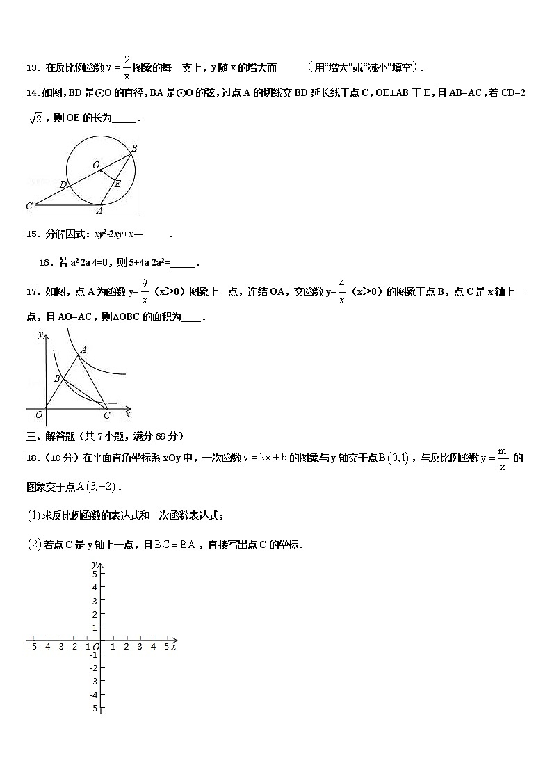 江西省上饶市四中2022年中考数学全真模拟试卷含解析03