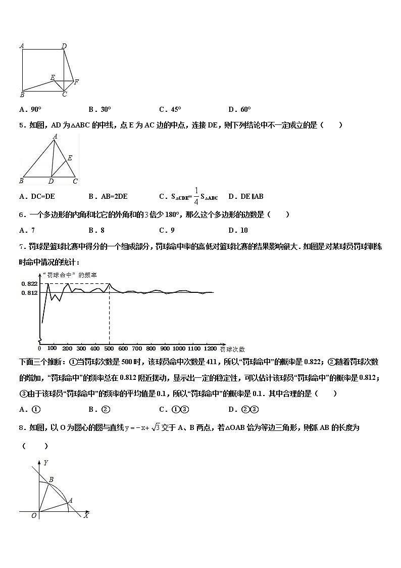 辽宁省鞍山市台安县2021-2022学年中考数学仿真试卷含解析02