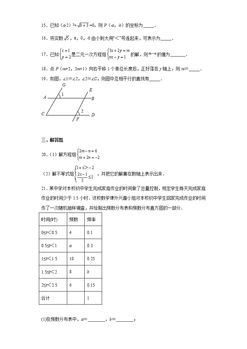 贵州省第四中学2021-2022学年七年级下学期期末数学试题(含答案)第3页