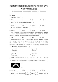 河南省漯河市郾城区郾城区郾城初级中学2021-2022学年七年级下学期期末数学试题(含答案)