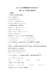 2021学年5.3  解一元一次方程精品课时练习