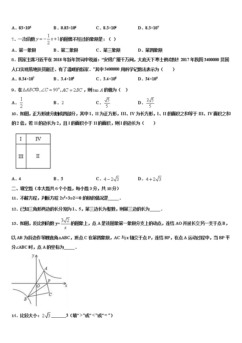 南昌市重点中学2022年中考数学最后冲刺浓缩精华卷含解析02