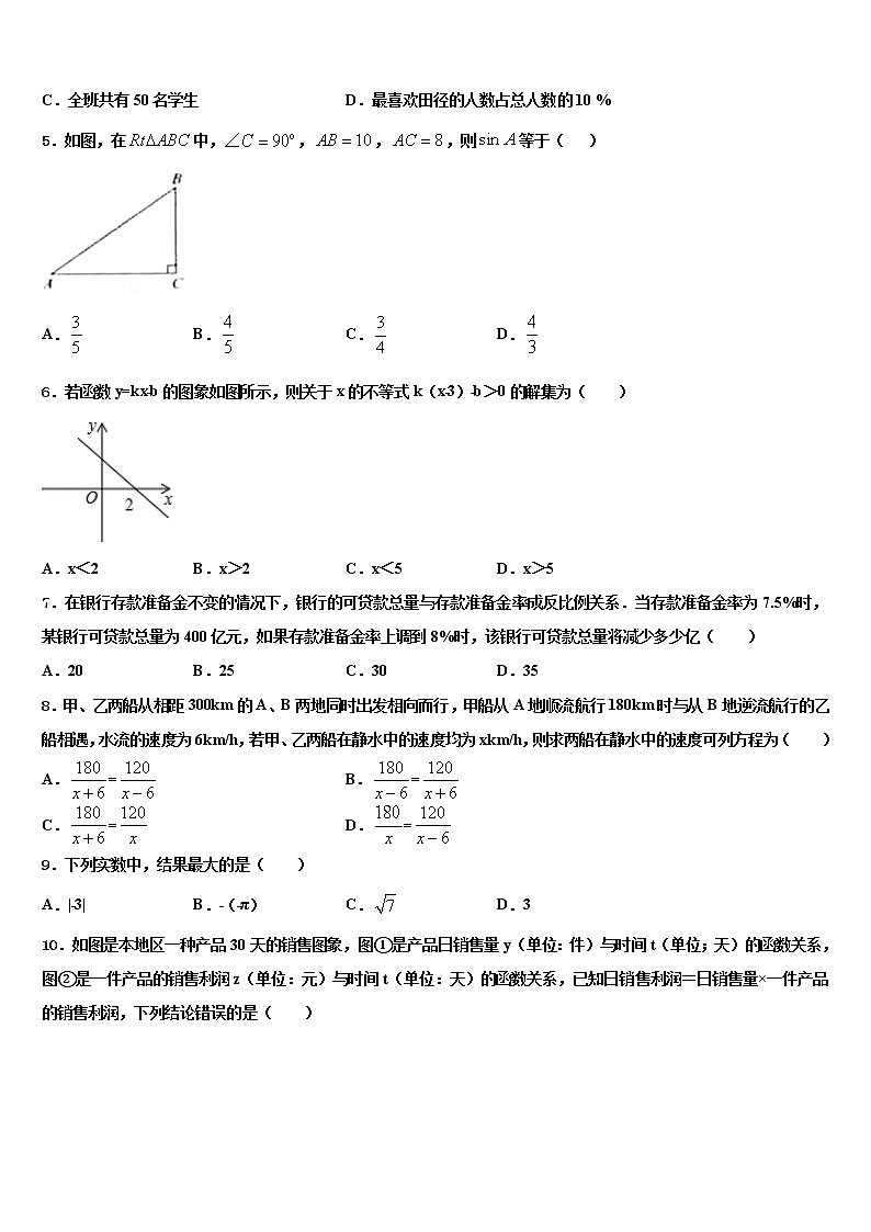 内蒙古呼和浩特实验教育集团2022年中考数学最后冲刺模拟试卷含解析第2页