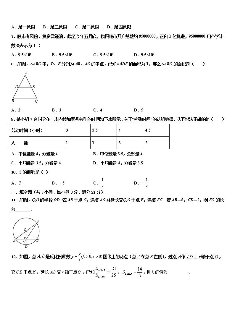 内蒙古自治区呼伦贝尔市满洲里市2022年中考数学模拟精编试卷含解析第2页
