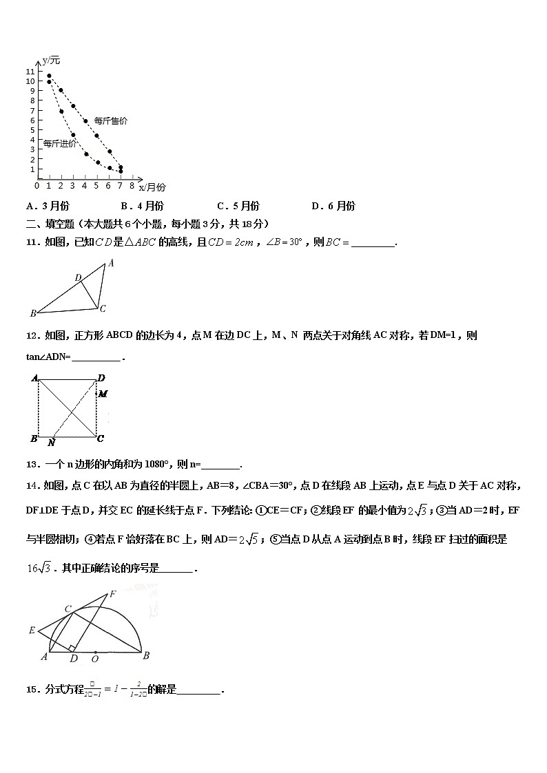 宁波市海曙区重点达标名校2022年中考四模数学试题含解析第3页