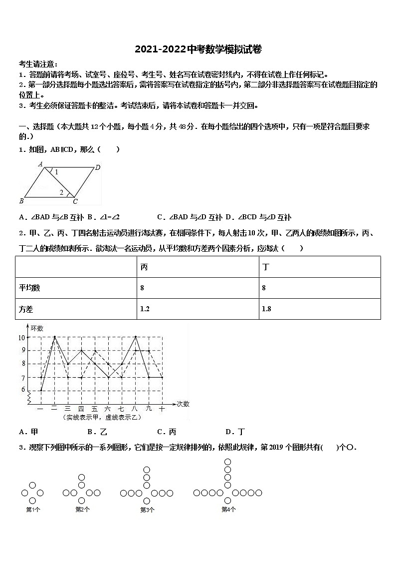 山东省东阿县2021-2022学年中考冲刺卷数学试题含解析01