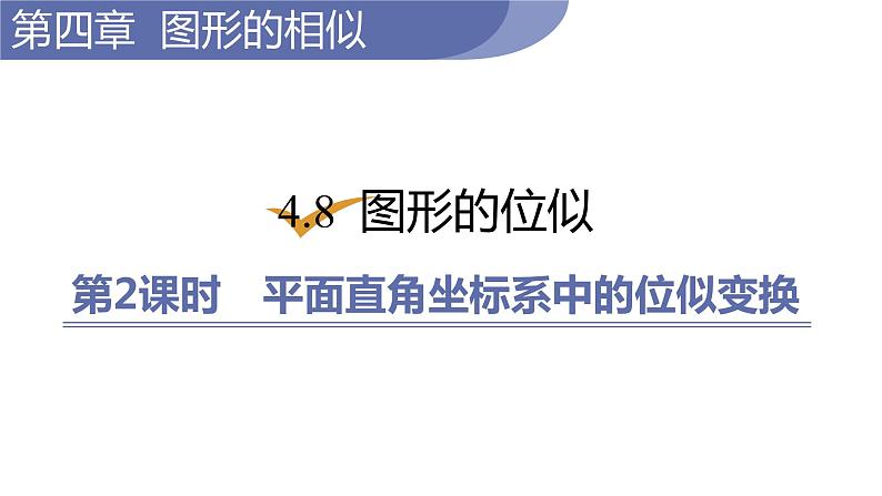 北师大版九年级数学上册课件 4.8.2　平面直角坐标系中的位似变换01