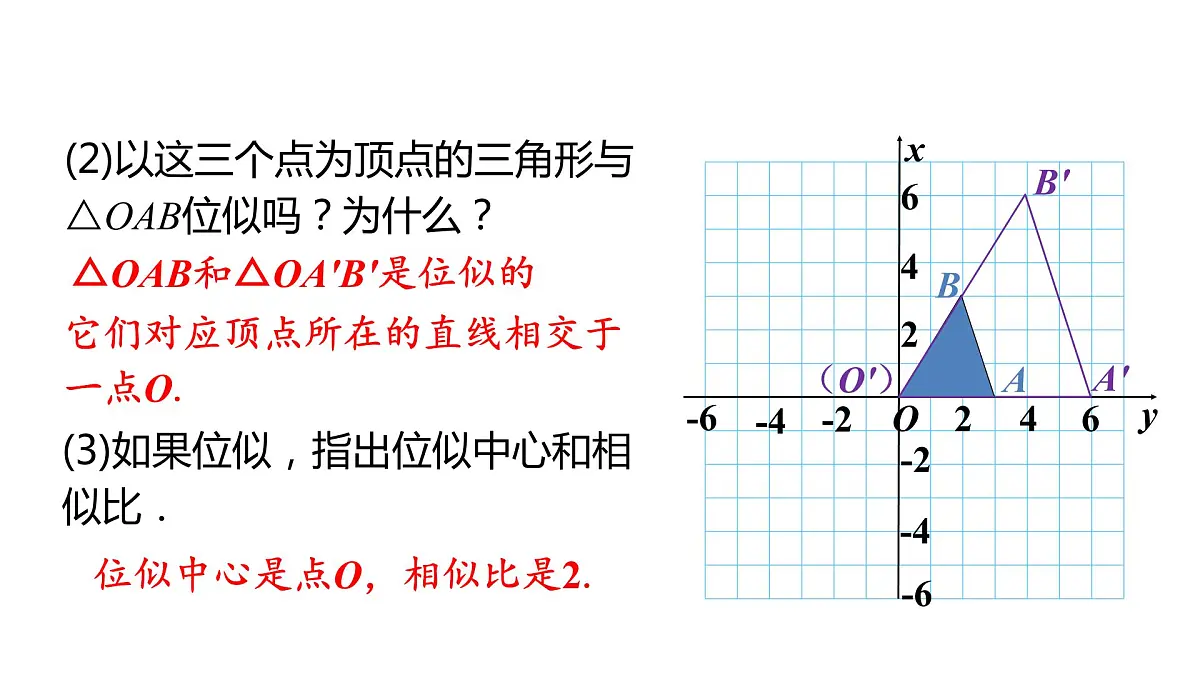 北师大版九年级数学上册课件 4.8.2　平面直角坐标系中的位似变换第5页