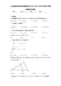 江苏省淮安市涟水县第四中学2021-2022学年七年级下学期期末数学试题(含答案)