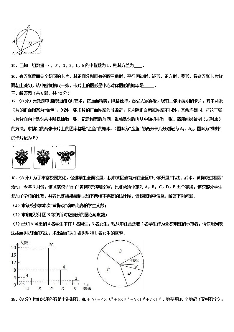山东省聊城冠县联考2022年中考数学最后一模试卷含解析03