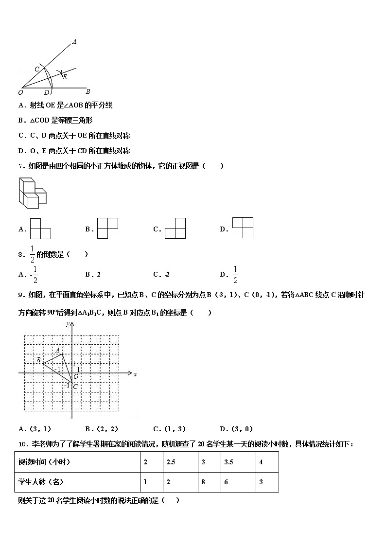 山东省青岛市黄岛区重点达标名校2021-2022学年中考二模数学试题含解析02