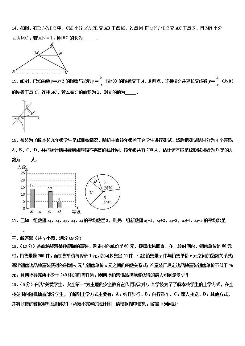 山东省庆云县2021-2022学年中考冲刺卷数学试题含解析03