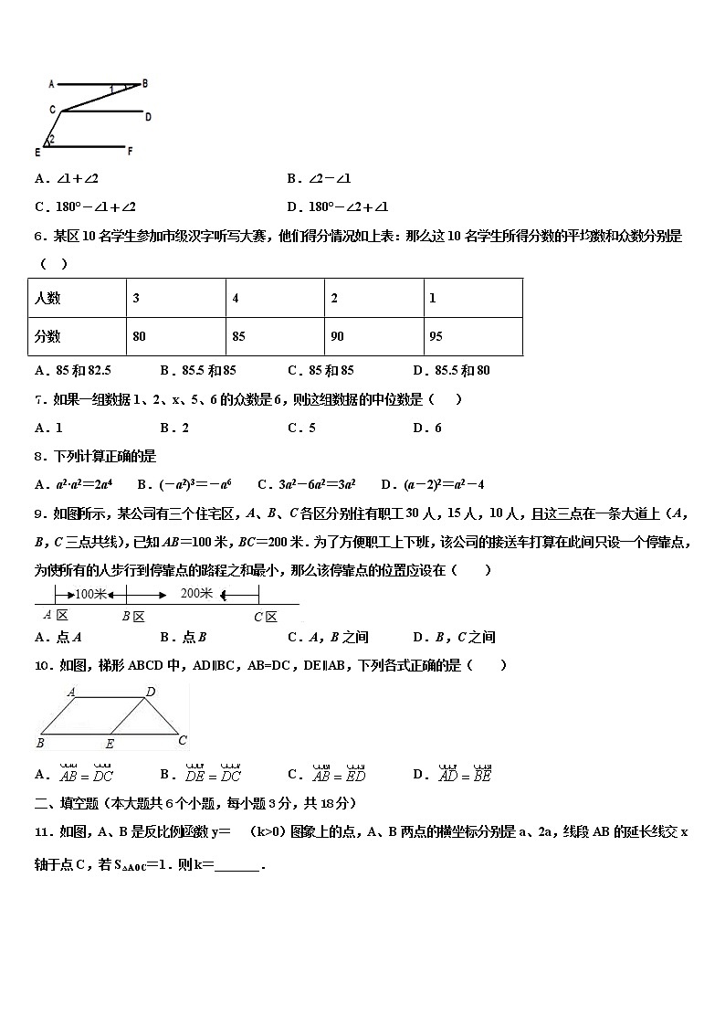 山东省威海市文登区文登实验、三里河中学2021-2022学年中考数学模拟预测题含解析第2页