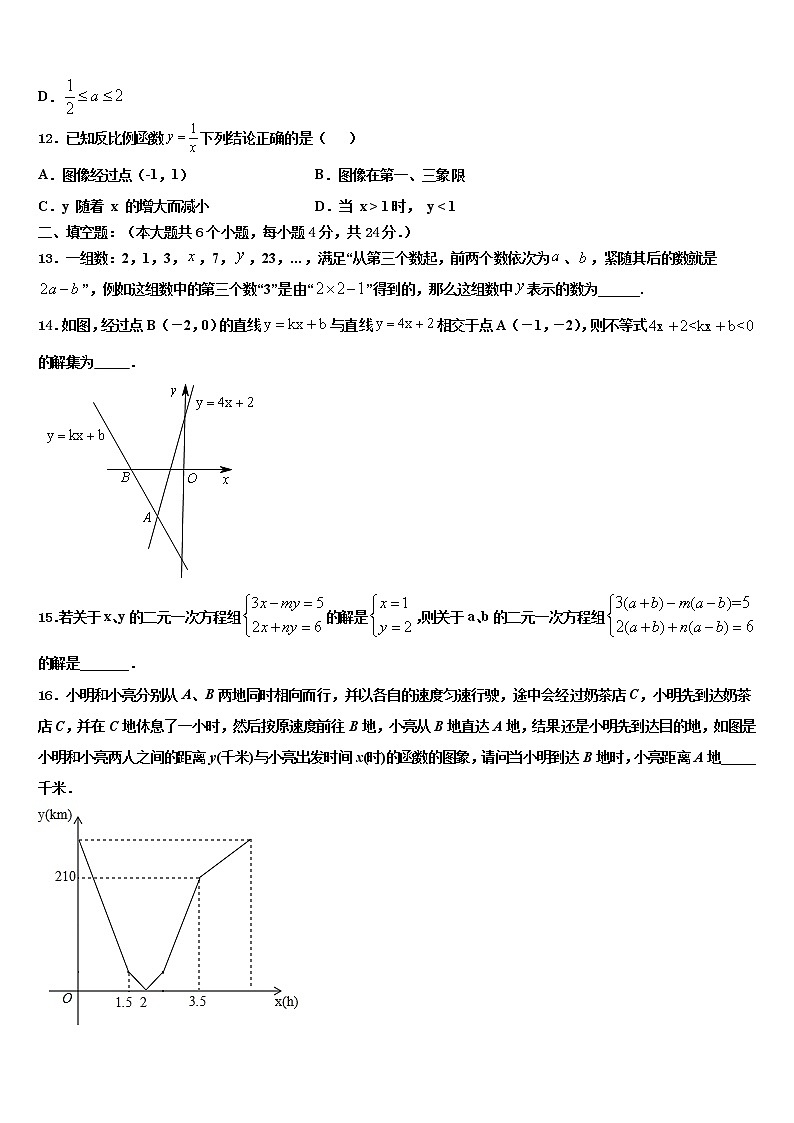 山东省枣庄市市中学区中学区永安乡黄庄中学2021-2022学年中考数学五模试卷含解析第3页
