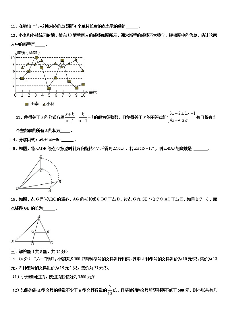 山西省（运城地区）达标名校2021-2022学年十校联考最后数学试题含解析第3页