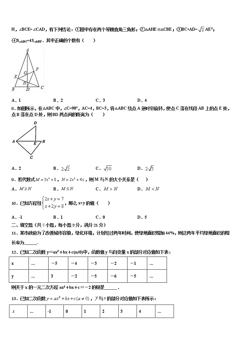 山西省汾阳市2022年中考数学考试模拟冲刺卷含解析02