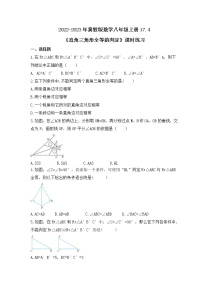 初中数学冀教版八年级上册17.4 直角三角形全等的判定优秀复习练习题