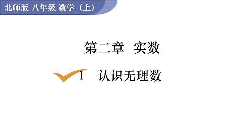 北师大版八年级数学上册课件 2.1　认识无理数01