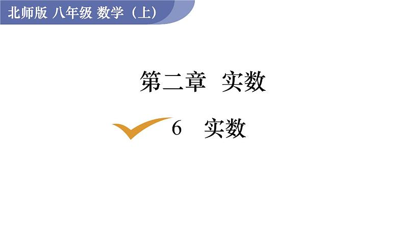 北师大版八年级数学上册课件 2.6　实数第1页