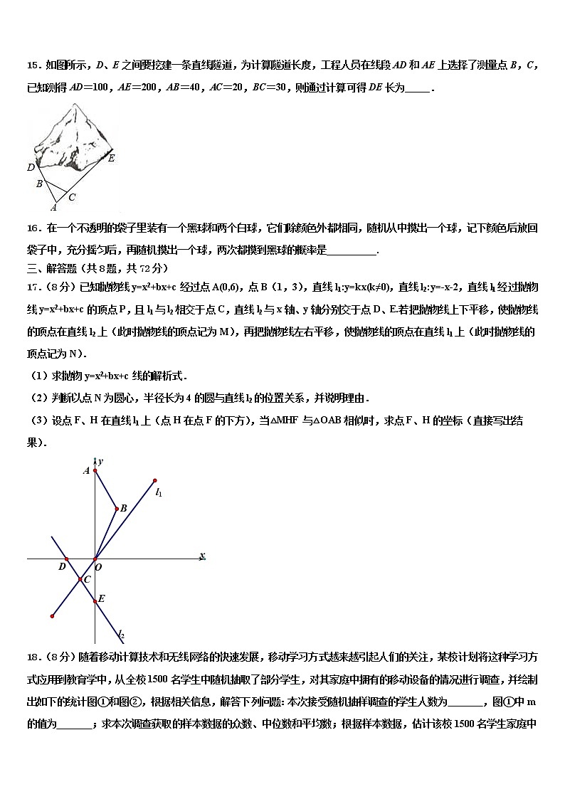 山西省（太原大同晋城运城临汾地区公立校2022年中考数学对点突破模拟试卷含解析第3页