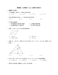 初中数学第一章 三角形综合与测试精练