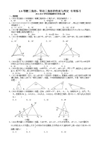 初中数学苏科版八年级上册2.5 等腰三角形的轴对称性精练