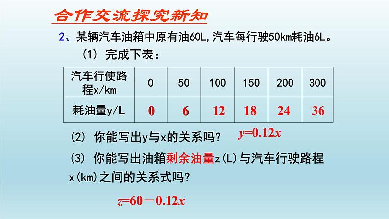 鲁教版五四制七年级数学上册第六章2 一次函数课件第4页