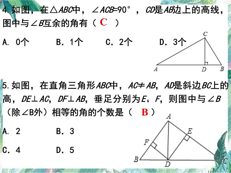 人教版数学八年级上册 与三角形有关的角习题复习课件04