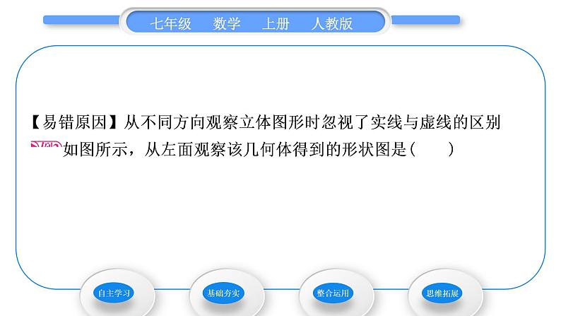 人教版七年级数学上第四章几何图形初步4.1.1 立体图形与平面图形 第2课时　折叠、展开与从不同方向观察立体图形习题课件05