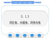 人教版七年级数学下第五章相交线与平行线5.1.3　同位角、内错角、同旁内角习题课件