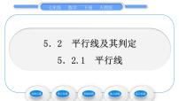 初中数学人教版七年级下册第五章 相交线与平行线5.2 平行线及其判定5.2.1 平行线习题ppt课件