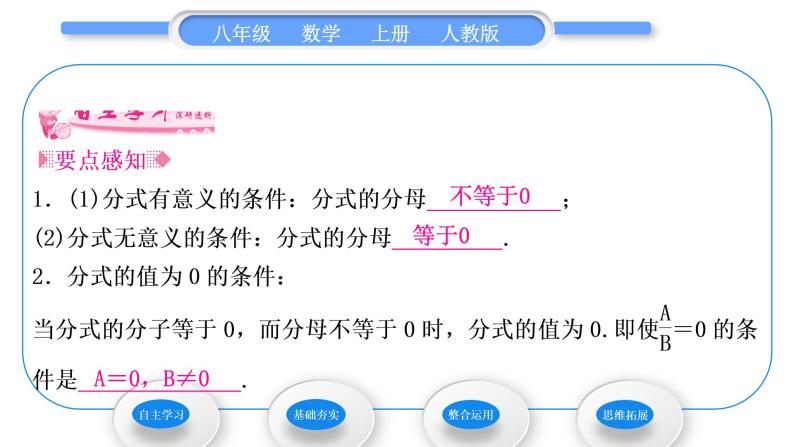 人教版八年级数学上第十五章分式15.1.1　从分数到分式 习题课件02