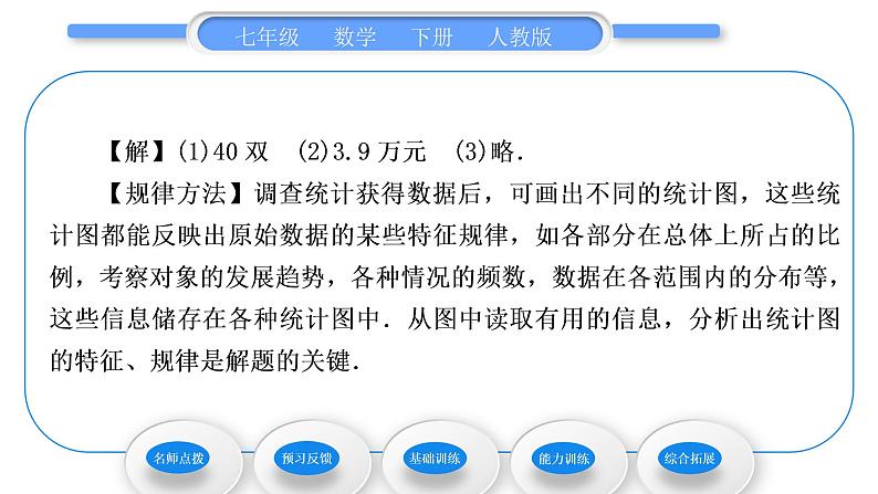 人教版七年级数学下第十章数据的收集、整理与描述10．3    课题学习   从数据谈节水习题课件05