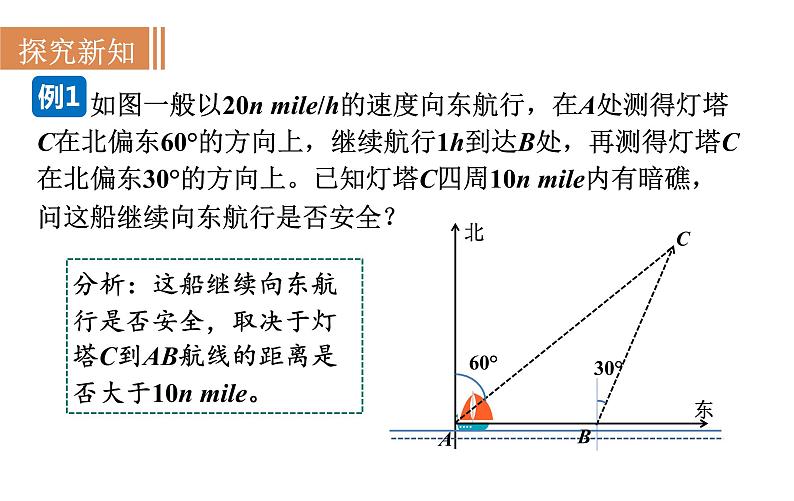 沪科版九年级数学上册课件 23.1.3 方位角与解直角三角形第5页