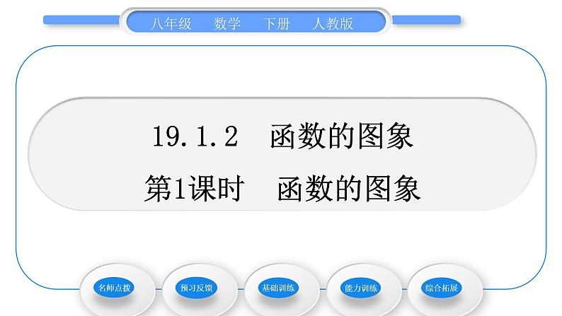 人教版八年级数学下第十九章一次函数19.1.2第1课时   函数的图象习题课件01