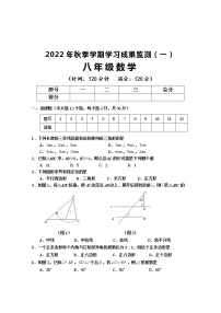 广西防城港市上思县2022-2023学年八年级上学期学习成果监测（一）数学试题（含答案）