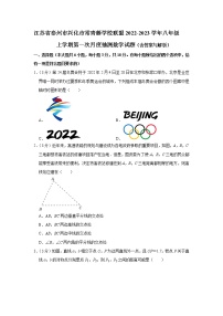 江苏省泰州市兴化市常青藤学校联盟2022-2023学年八年级上学期第一次月度抽测数学试题（含答案）