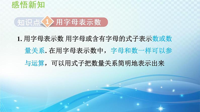 2.1.1  用字母表示数 沪科版数学上册七年级 导学课件04