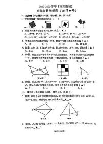 江苏省南京师范大学附属中学新城初级中学2022-2023学年上学期八年级月考数学试卷