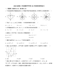 北京市海淀区八一学校2022-2023学年九年级上学期数学10月月考试题(含答案)