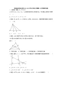 河北省沧州市东光县东光县于桥乡初级中学2022-2023学年八年级上学期10月月考数学试题(含答案)