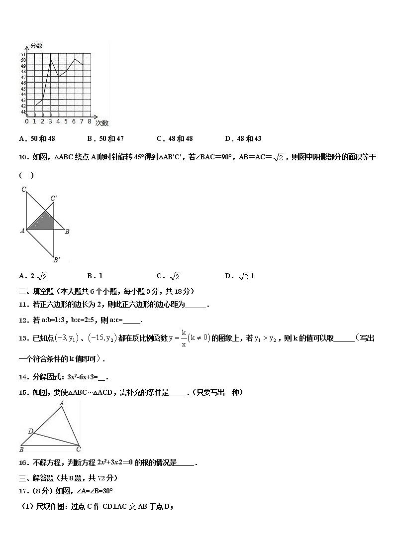 上海浦东第四教育署2022年中考数学全真模拟试卷含解析03