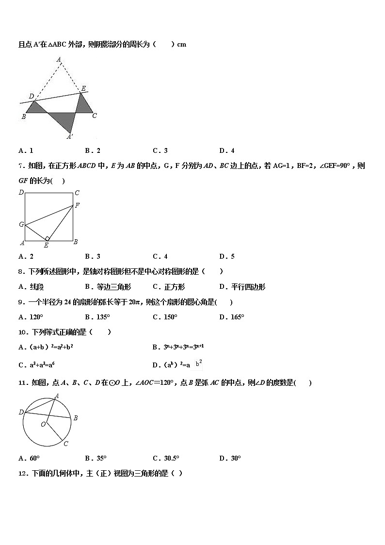 上海市存志中学2021-2022学年中考数学模拟预测题含解析02