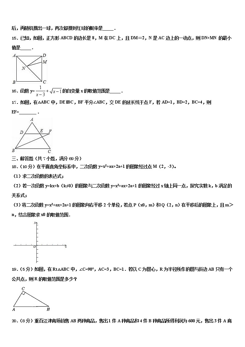 四川省巴中市南江县2021-2022学年中考数学仿真试卷含解析03