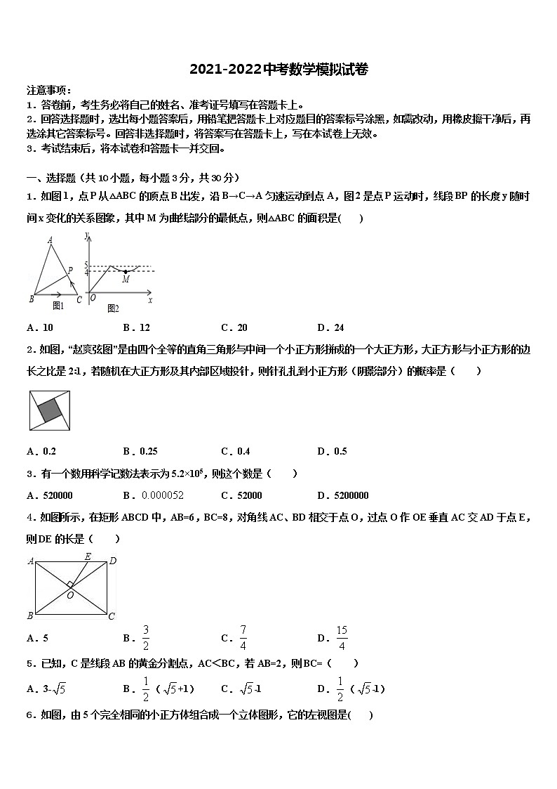 四川省简阳市2021-2022学年毕业升学考试模拟卷数学卷含解析01