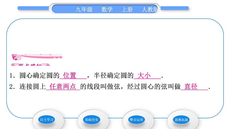 人教版九年级数学上第二十四章圆24.1.1　圆习题课件03