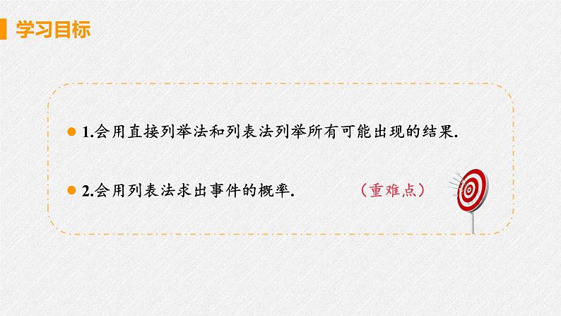 25.2 课时1 用列表法求概率 课件 初中数学人教版九年级上册03