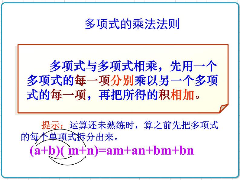 初中数学华东师大版（2012）八年级上册 第十二章 12.2.3 多项式与多项式相乘 课件第6页